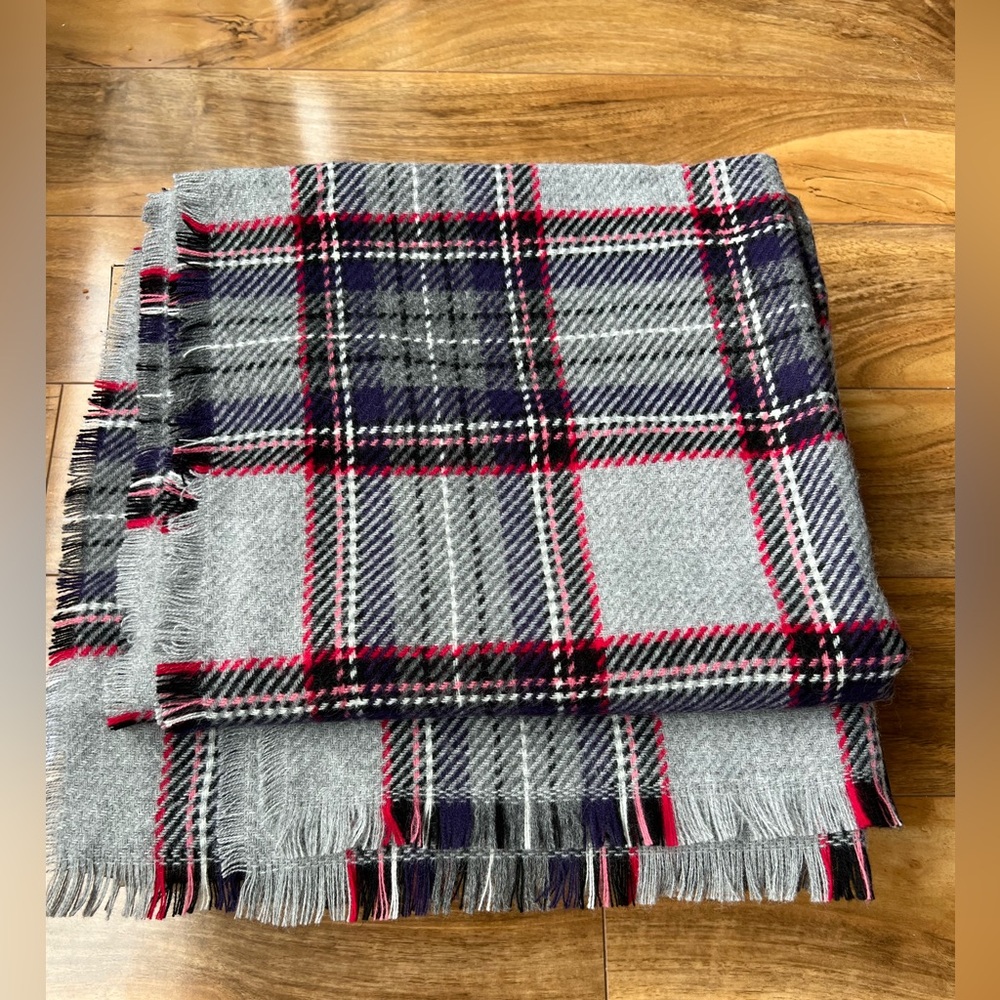 Made in Germany 14th & Union Scarf Wrap with Fringed Edges 24”x 75” Cabin-core